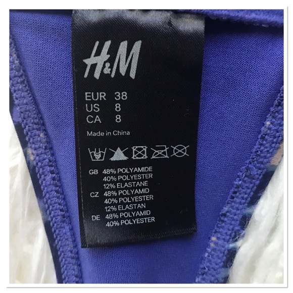 H&M Blue Leopard Print Gold Hardware Bikini Set - Picture 7 of 10